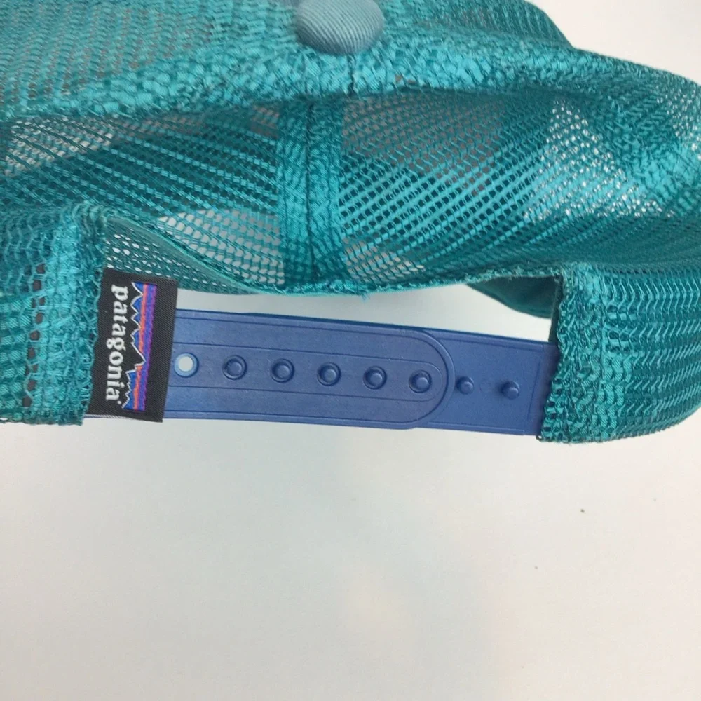 Patagonia Pickup Lines Snap Back Hat Cap Surfer Van Teal Blue Zachary Crawford